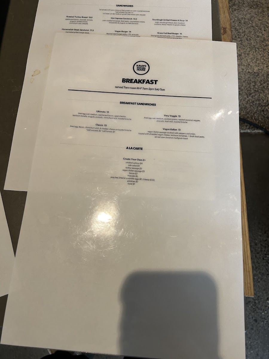 Kaldi's Social House Menu - Image 3